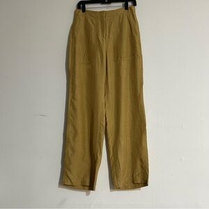 J. Crew Straight Leg Tan Pants Patch Surplus Pockets Viscose Lyocell Size 6